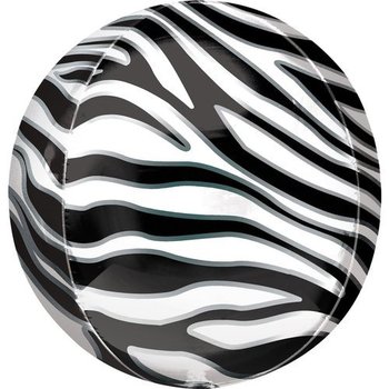 Balon foliowy ORBZ 15" Kula wzór - zebra - Anagram