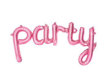 Balon foliowy, Party, 32", różowy - PartyDeco