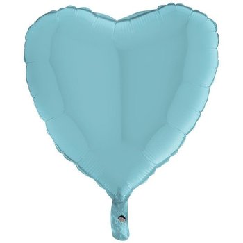 Balon Foliowy - Pastelowy Niebieski, Serce 46 cm, Grabo