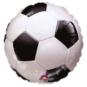 Balon foliowy, Piłka Nożna, biało-czarny, 9" - Amscan