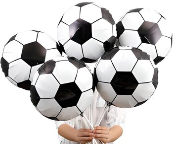 Balon Foliowy Piłka Nożna Urodziny Hel Duży 44 Cm 5 Szt - Hopki