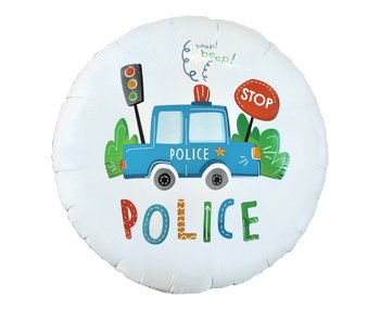 Balon Foliowy Police, Okrągły 18" - GoDan