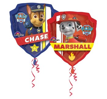 Balon foliowy, Psi Patrol, Chase i Marshall, 24" - Amscan