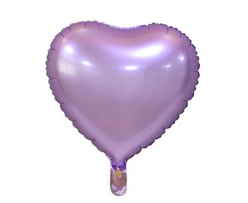 Balon foliowy, Serce, 18", fioletowy, matowy - GoDan