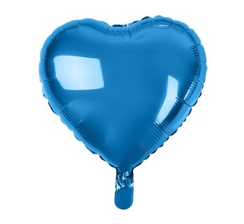 Balon foliowy, Serce, 18", niebieskie - GoDan