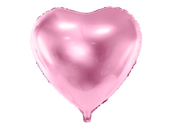 Balon foliowy, Serce, 61 cm, jasny róż - PartyDeco