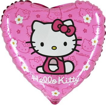 Balon Foliowy Serce Hello Kitty różowa - 46 cm