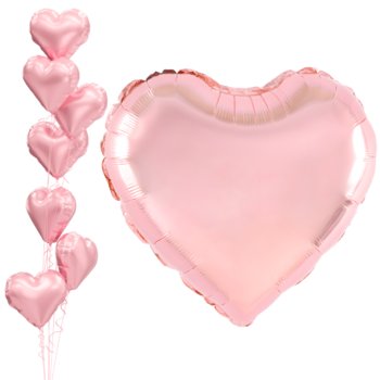 Balon Foliowy Serce Różowe Złoto Walentynki 45Cm - ABC
