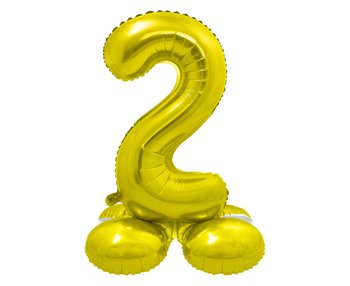 Balon foliowy Smart, Cyfra stojąca 2, złota, 72 cm - Inna marka