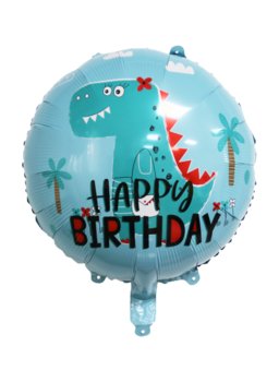 Balon Foliowy Urodzinowy Dinozaur, Okrgły, 18' - Party spot