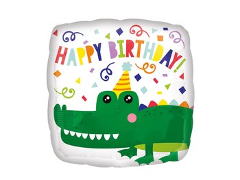 Balon Foliowy Urodzinowy Happy Birthday Krokodyl - 43 Cm - Amscan