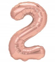BALON FOLIOWY W KSZTAŁCIE CYFRY DWA 
