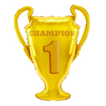 Balon foliowy złoty Puchar Champion Zwycięzca Numer 1 Pierwsze Miejsce 83cm - ABC