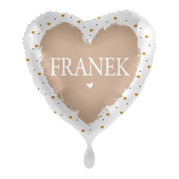 Balon imienny foliowy Franek serce pakowany 43 cm