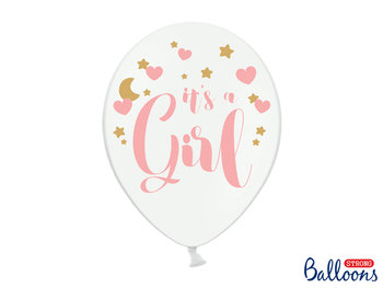 Balon, It's a Girl, 30 cm, 6 sztuk - PartyDeco