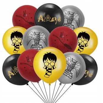 Balon Klasyczny z Nadrukiem na URODZINY - HARRY POTTER - 12 szt - Greenzone