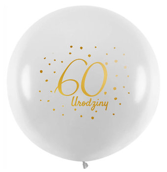 Balon na 60 urodziny biały sześćdziesiątka "60" 45 cm 1 szt.