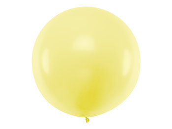 Balon okrągły, Pastel, Light Yellow, 1 m - PartyDeco