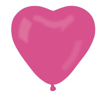Balon, Serce, 24", różowy, 50 sztuk - Gemar