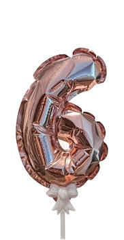 Balon Topper Rose Gold Urodziny Dekoracja Cyfra 6 - Inna marka