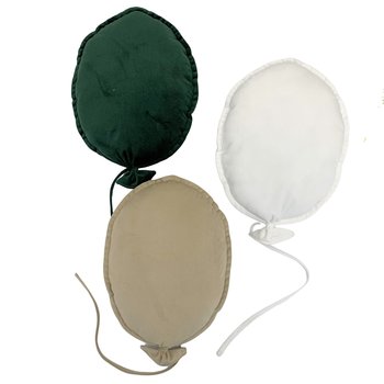 Baloniki 3szt- biały, beż, butelkowa zieleń - Fipoli