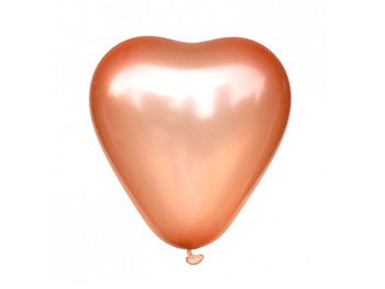 Baloniki serca różowe złoto - 30 cm - 5 szt. - DP