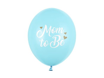 Balony 30 cm, Mom to Be, Pastel Light Blue (1 op. / 6 szt.) - PartyDeco