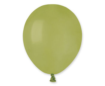Balony A50 Pastel 5" - Zielone Oliwkowe 98/ 100 Szt. - Gemar