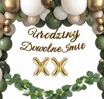 BALONY BOHO na urodziny 18 30 40 LAT baner IMIĘ