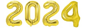 Balony Cyfry 2024 Złote Sylwester Nowy Rok 86 Cm Happy New Year - Inna marka