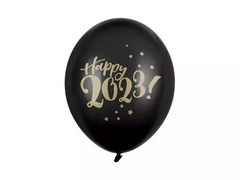 Balony Czarne Happy 2023! 30 Cm 50 Szt - PartyDeco