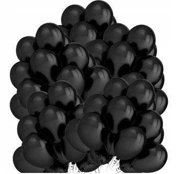 BALONY CZARNE ZESTAW BALONÓW NA ROCZEK URODZINY WESELE ŚLUB DEKORACJE 50SZT - Inna marka