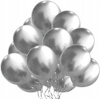 BALONY DEKORACJA URODZINY WESELE ŚLUB SREBRNY 50x