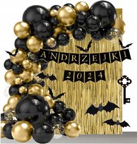 BALONY dekoracje MEGA zestaw BANER na ANDRZEJKI KLUCZ do lania wosku