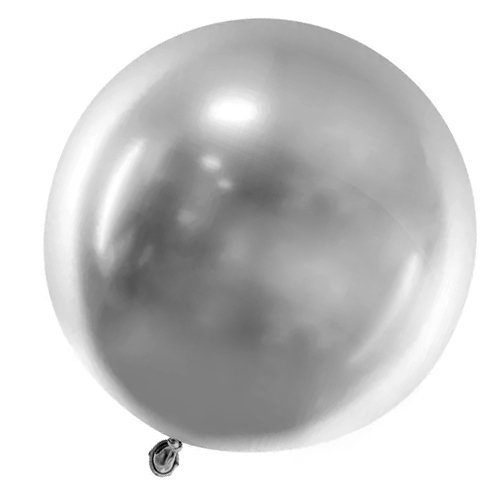 Balony Du E Okr G E Srebrne Shiny Kula Glossy Metaliczne Gigant Cm