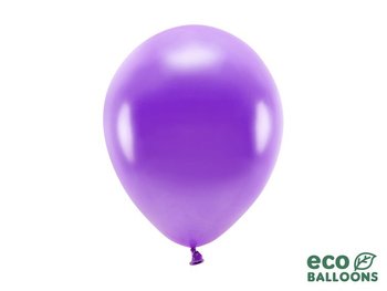 Balony eco 26cm metalizowane, fiolet (10 szt.) - PartyDeco