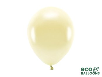 Balony Eco 26cm, metalizowane, słomkowy (10 szt.) - PartyDeco
