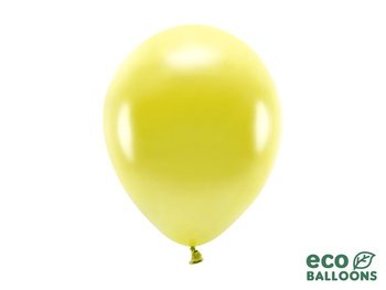 Balony eco metalizowane, żółty, 26 cm, 10 sztuk - PartyDeco
