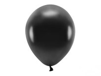 Balony Eco, metalzowane, czarne, 10 sztuk
