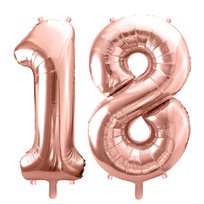 Balony Foliowe Cyfra 18 - 86 Cm - Różowe Złoto - Duże Na Urodziny Inna marka