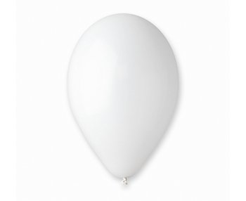 Balony G120 Pastel 13" - Białe 01/ 50 Szt. - Gemar