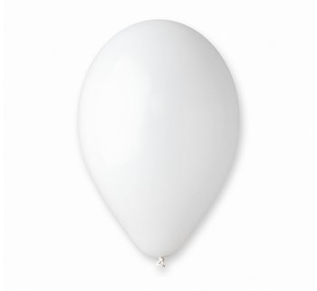 Balony G90 Pastel 10" - Białe 01/ 50 Szt. - Gemar