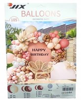 BALONY GIRLANDA BALONOWA DEKORACJA ZESTAW ŚLUB ROCZEK WESELE BALON 105 szt