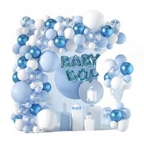 BALONY GIRLANDA BALONOWA NIEBIESKA URODZINY BABY SHOWER ROCZEK DEKORACJE XL