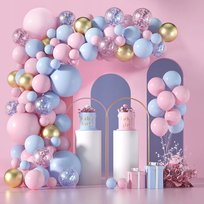 Balony girlanda balonowa różowa urodziny baby shower roczek dekoracje xxl