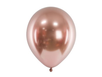 Balony Glossy 30cm, różowe złoto (1 op. / 10 szt.) - PartyDeco