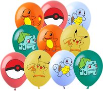 Balony gumowe z nadrukiem Pokemon (10 szt.)