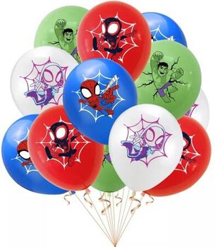 Balony Gumowe Z Nadrukiem Spidey Avengers (8 Szt.) - ImprezCzas