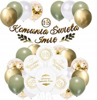 BALONY KOMUNIA dekoracje na KOMUNIĘ IMIĘ
