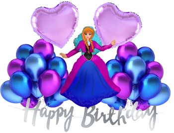 Balony Kraina Lodu Księżniczka Ania Anna Zestaw Balonów na urodziny Frozen - inna (Inny)
